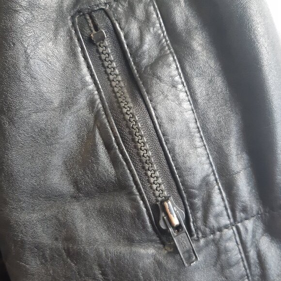 Vintage Genuine Leather Jacket Made in canada WomenCoat - Picture 4 of 16